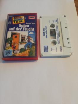 TKKG Folge 50 Spion auf der Flucht 4-fach geschraubt Weiß Blau 515839.7 Europa(Innencover bemalt)